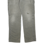 DICKIES Mens Regular Fit Workwear Jeans Grey Cotton Blend W36 L32 Flex Zip