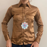 Wampum Shirt - Small Gold Polyester Blend