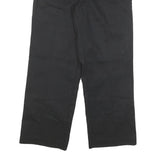 DICKIES Womens Black Regular Fit Straight Leg Cotton Blend Trousers W28 L27