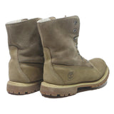 TIMBERLAND Womens Waterproof Lace-Up Leather Boots Beige UK 7 Durable Outdoor