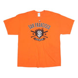 GILDAN Mens Orange San Francisco Gamer Graphic T-Shirt XL Short Sleeve Crew Neck