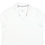 ADIDAS Womens White Short Sleeve Plain Polo Shirt S Cotton Blend Sport