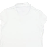 ADIDAS Womens White Short Sleeve Plain Polo Shirt S Cotton Blend Sport