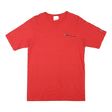CHAMPION Mens Red Classic T-Shirt M Short Sleeve Crew Neck Logo Embroidered