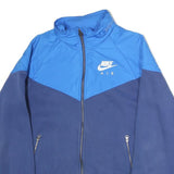NIKE Mens Blue & Navy Air Jacket S Cotton Colourblock Zip Casual Sportswear