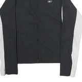 REEBOK Mens Black & White Track Jacket S Polyester Zip Sportswear Activewear