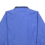REEBOK Womens Blue Lightweight Track Jacket UK 14 Polyester Zip Plain Sporty