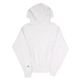 CHAMPION REVERSE WEAVE Mens White Hoodie Pullover XS Cotton Blend Drawstring
