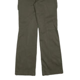 WHBM Womens Cotton Blend Olive Regular Fit Straight Leg Trousers W26 L32 Utility