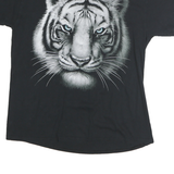 DOM Mens Black Tiger Graphic T-Shirt L Short Sleeve Crew Neck Cotton