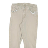 LEVI'S Womens Slim Beige Cotton Blend Jeans W27 L22 Zip Classic Fit Casual