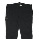 EDMONTE Mens Regular Black Polyester Blend Zip Trousers W41 L27 Cargo Style