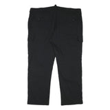 EDMONTE Mens Regular Black Polyester Blend Zip Trousers W41 L27 Cargo Style