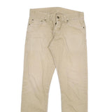 CARHARTT Mens Cotton Blend Beige Slim Straight Trousers W29 L29 Casual Workwear