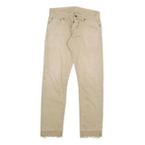 CARHARTT Mens Cotton Blend Beige Slim Straight Trousers W29 L29 Casual Workwear