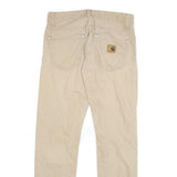 CARHARTT Mens Cotton Blend Beige Slim Straight Trousers W29 L29 Casual Workwear