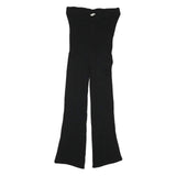 JACK WILLS Womens Black Slim Wide-Leg Polyester Blend Trousers W23 L21