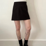 Try Me Mini Skirt - 26W UK 6 Brown Polyester Blend