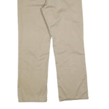 TOMMY HILFIGER Mens Cotton Blend Beige Regular Straight Trousers W34 L32 Casual