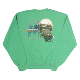 RUSSELL ATHLETIC Mens Green Notre Dame Football Crew Neck M Vintage Print
