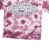 U.S. VINTAGE Womens Pink Tie Dye Miramar Beach Cotton T-Shirt M Crew Neck Short