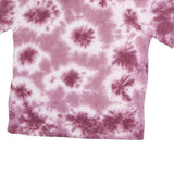 U.S. VINTAGE Womens Pink Tie Dye Miramar Beach Cotton T-Shirt M Crew Neck Short