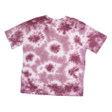 U.S. VINTAGE Womens Pink Tie Dye Miramar Beach Cotton T-Shirt M Crew Neck Short