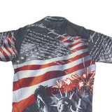 NORTH RIVER Mens Red & Blue Graphic Cotton Shirt M Patriotic Statue of Liberty