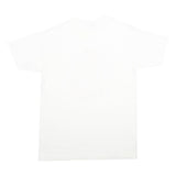 PEACOCK Mens White The Easter Bunny Lives Cotton T-Shirt L Short Sleeve Crew