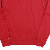 TOMMY HILFIGER Mens Red Crew Neck M Hilfiger Embroidered Sweatshirt