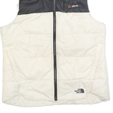 THE NORTH FACE Womens Black & Cream Jacket M Polyester Blend Quilted Warm Layer