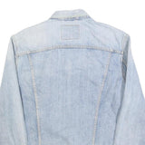 LEVI'S Mens Blue Denim Jacket L Cotton Button Classic Plain Casual Outerwear