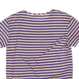 CARVEN Womens Yellow & Blue Graphic Stripe T-Shirt S Crew Neck Short Sleeve