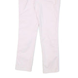 GAP Womens Cotton Blend White Slim Straight Trousers W28 L26 Casual Zip