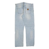CARHARTT Mens Jeans Blue Regular Straight Denim Light W37 L32 Casual Workwear