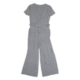 BODEN Womens Blue & White Floral Playsuit Wide-Leg Cotton UK 10 Short Sleeve