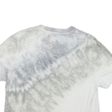 KARL KANI Womens Grey & White Tie Dye T-Shirt S Short Sleeve Crew Neck Cotton