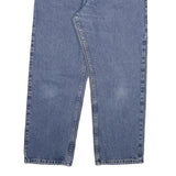 WRANGLER Mens Regular Blue Denim Jeans Cotton Blend W34 L29 Classic Zip Closure