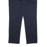 TOMMY HILFIGER Mens Cotton Blend Navy Slim Trousers W32 L30 Stylish Zip Closure