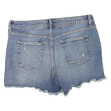 TOMMY HILFIGER Womens Denim Blue Casual Shorts L W36 Distressed Cut-Off