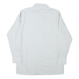RESISTO Mens White Plain Shirt S Classic Cotton Blend Long Sleeve Button Collar