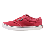VANS Low Top Trainers Red Canvas Mens UK 9.5