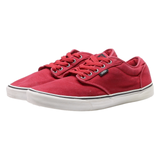VANS Low Top Trainers Red Canvas Mens UK 9.5