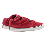 VANS Low Top Trainers Red Canvas Mens UK 9.5