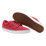 VANS Low Top Trainers Red Canvas Mens UK 9.5
