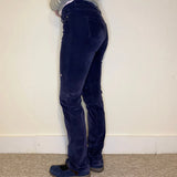 Rifle Cord Trousers - 30W UK 8 Navy Cotton