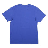 RUSSELL ATHLETIC Mens Blue Bloom TWP Soccer Graphic T-Shirt M Short Sleeve Crew