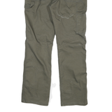 DICKIES Mens Cotton Blend Olive Regular Fit Straight Leg Trousers W36 L32