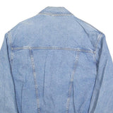 PACIFIQUE SUD Womens Blue Denim Jacket L Cotton Button Plain Classic Fit