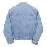 PACIFIQUE SUD Womens Blue Denim Jacket L Cotton Button Plain Classic Fit